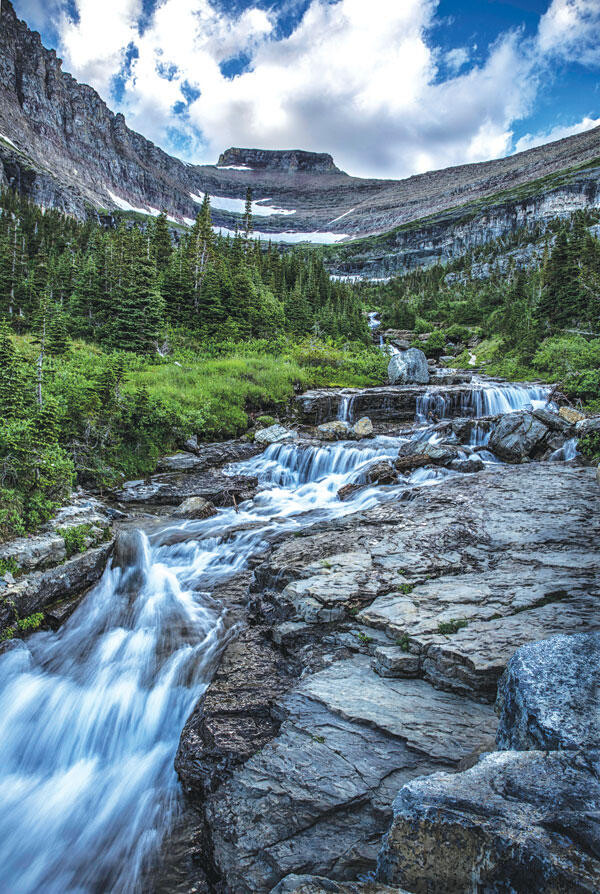 mountain waterfall