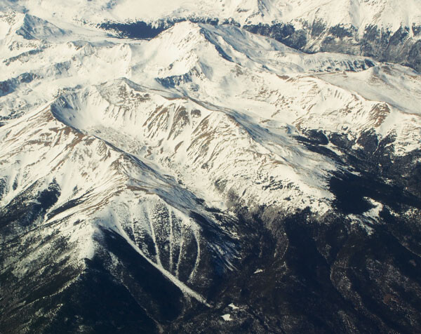 Mt. Columbia, Mt. Harvard, and surrounding peaks near Buena Vista, Colorado