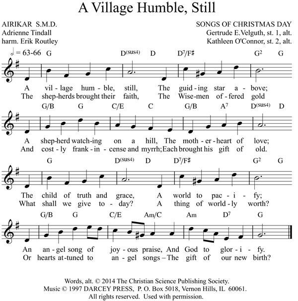 A Village Humble, Still (melody)